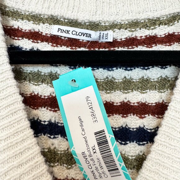 PINK CLOVER Myrtle Full Buttoned Cardigan Size XXL - Picture 4 of 10